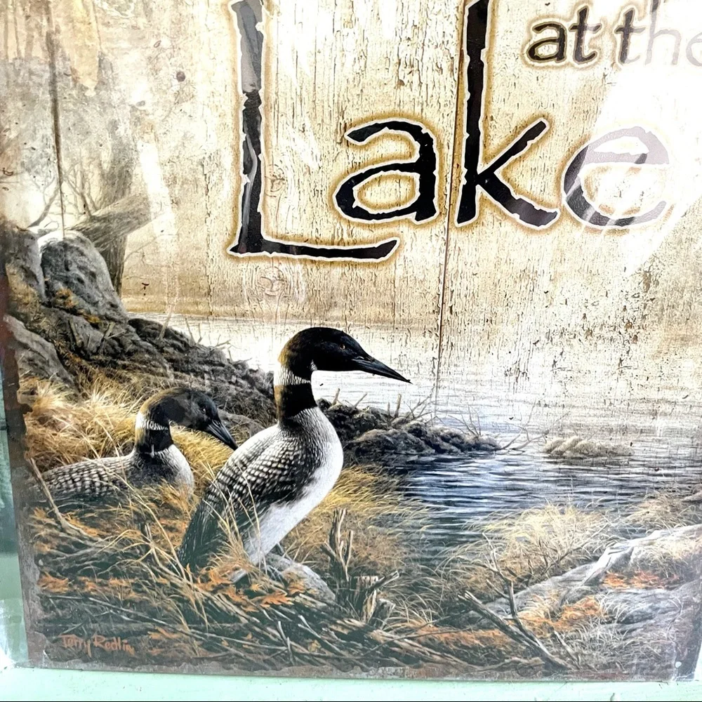 NEW Life Is Better At The Lake Metal Sign